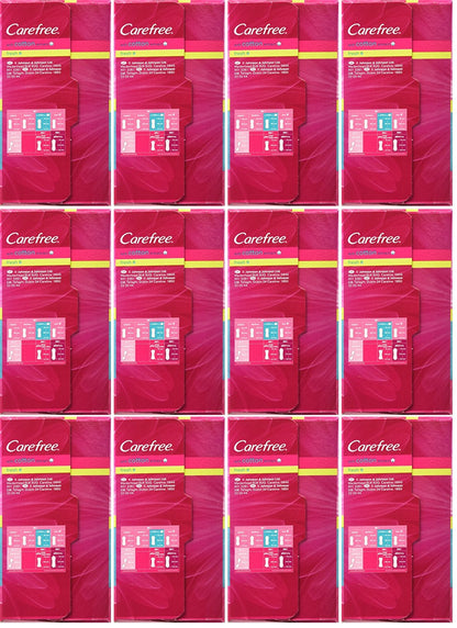 12 x Carefree Normal With Cotton Extract Panty Liners Pads Pack Of 20