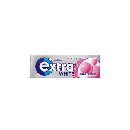30 x Extra White Bubblemint Chewing Gum Sugar Free 10Pc - 10PCE