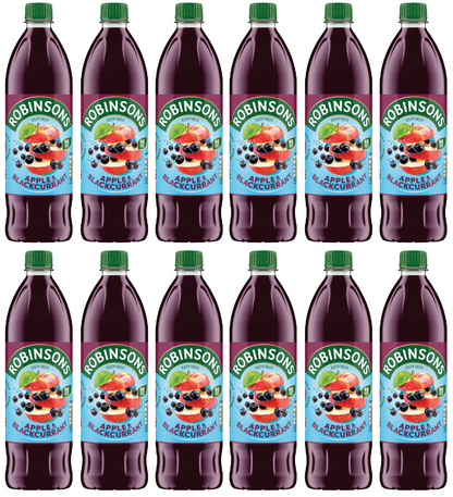 12 x Robinsons Apple & Blackcurrant 1Lt
