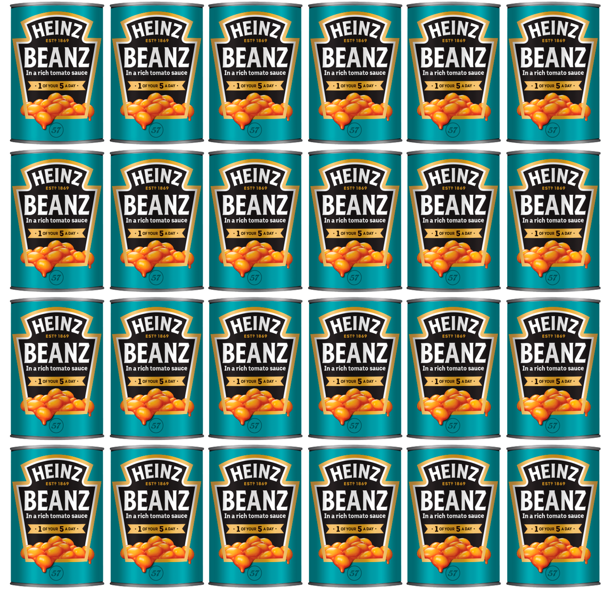 24 x Heinz Baked Beans 415Gm