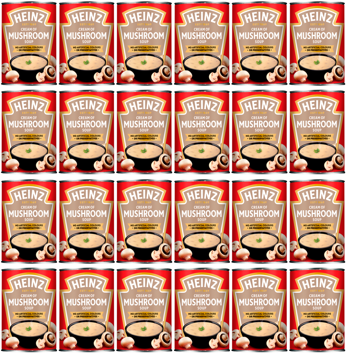 24 x Heinz Soups Mushroom 400G