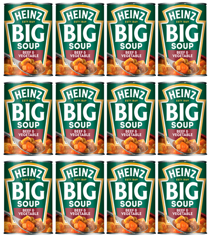 12 x Heinz Big Soup Beef & Vegetable 400Gm
