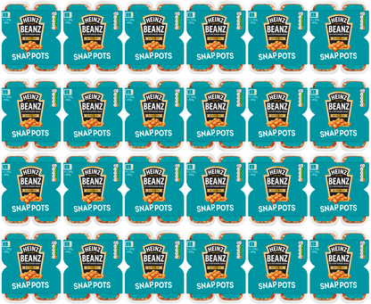 24 x Heinz Snap Pots Baked Beans 200Gm (6 x 4 Pots)