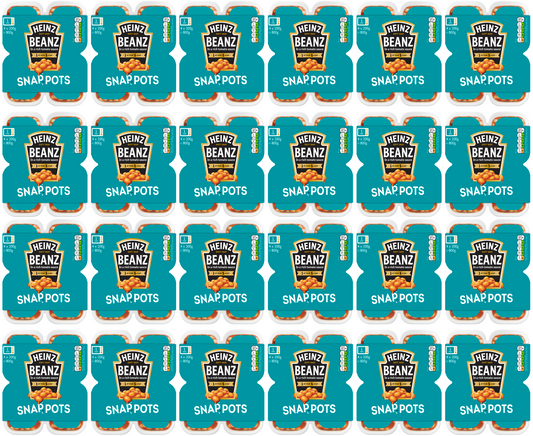 24 x Heinz Snap Pots Baked Beans 200Gm (6 x 4 Pots)