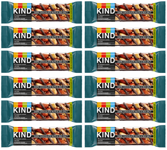 12 x Kind Dark Chocolate Nuts Salt 40Gm