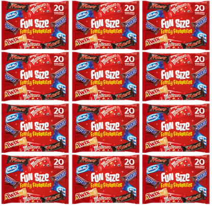 12 x Mars Variety Funsize (family Favourites) Bag 20's - 275GM