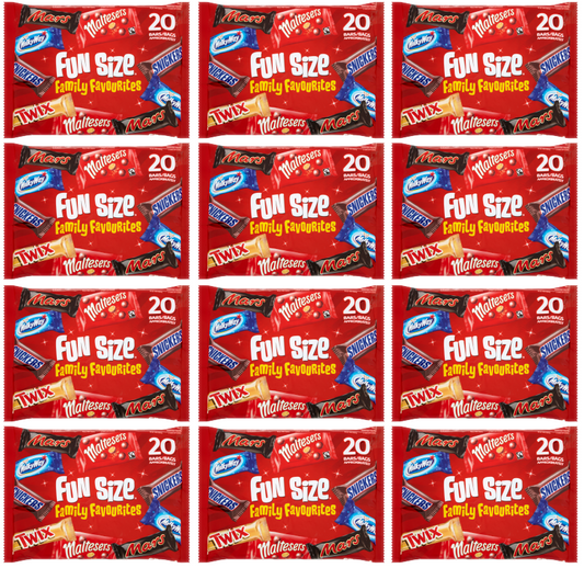 12 x Mars Variety Funsize (family Favourites) Bag 20's - 275GM