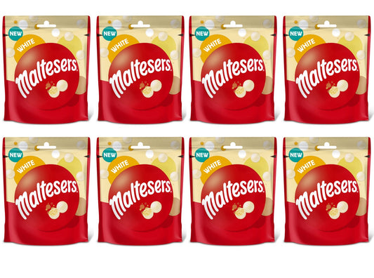 8 x Maltesers White Chocolate Pouch Bag - 74GM