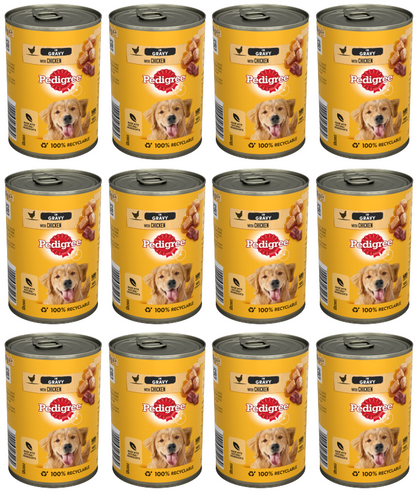 12 x Pedigree Gravy Chicken 400Gm