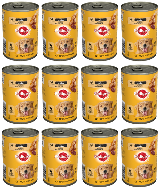12 x Pedigree Gravy Chicken 400Gm