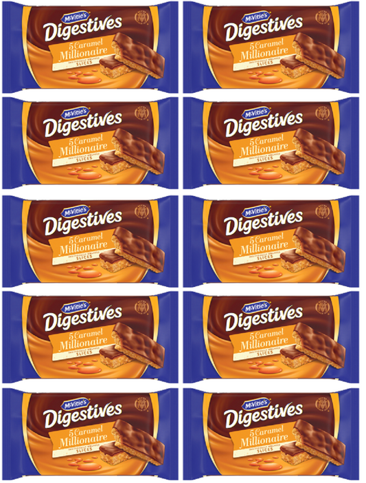 10 x Digestive Caramel Millionaire Slices 5pk - 109.9GM