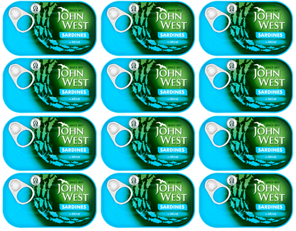 12 x John West Sardines In Brine 120Gm