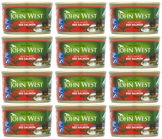 12 x John West Red Salmon - 213 Gr