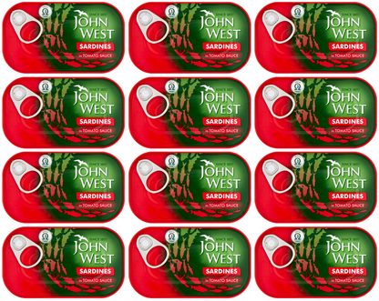 12 x John West Sardines In Tomato 120Gm