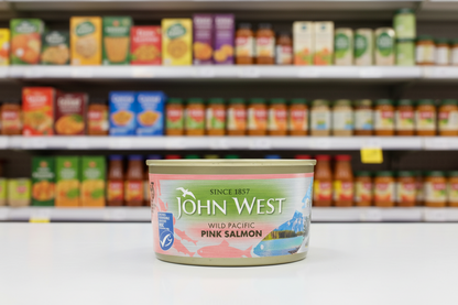 12 x John West Pink Salmon Wild Pacific - 213Gm