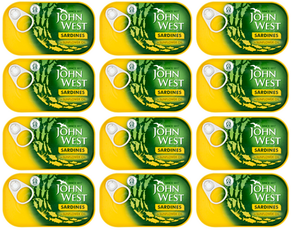 12 x John West Sardines In Sunflower Oil 120Gm