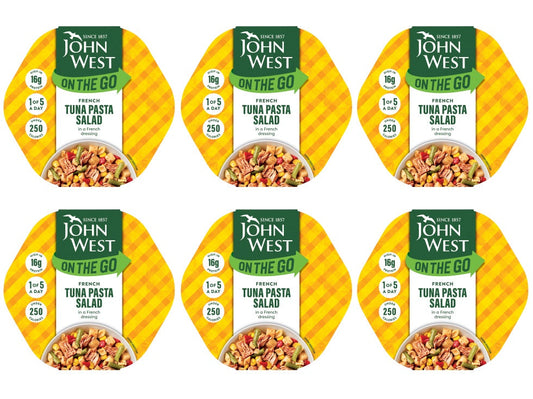 6 x John West Tuna Lunch On The Go French 220G.
