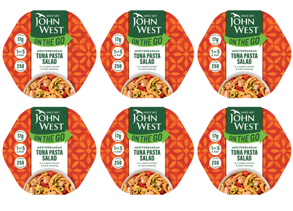 6 x John West Tuna Lunch On The Go Mediterranean 220Gm