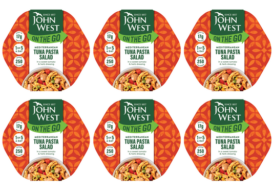 6 x John West Tuna Lunch On The Go Mediterranean 220Gm