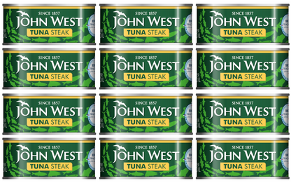 12 x John West Tuna Steak Sunflower Oil 160Gm