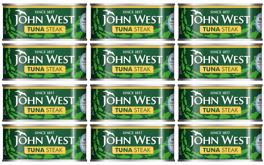 12 x John West Tuna Steak Sunflower Oil 160Gm