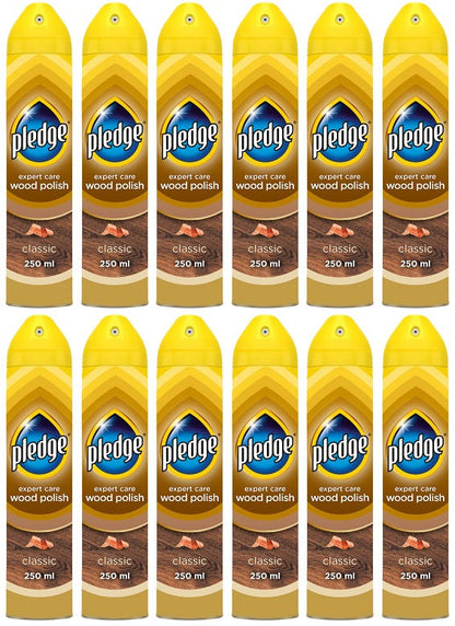 12 x Pledge Polish Classic Wood - 250ML