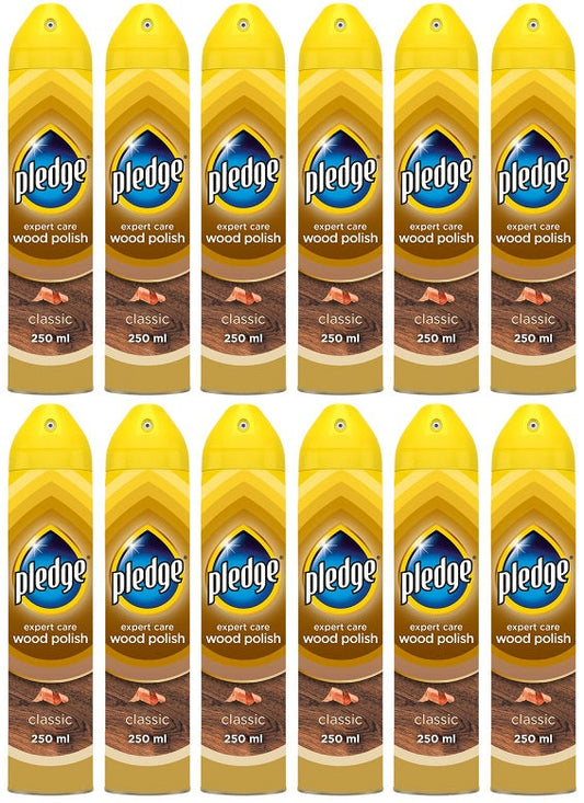 12 x Pledge Polish Classic Wood - 250ML