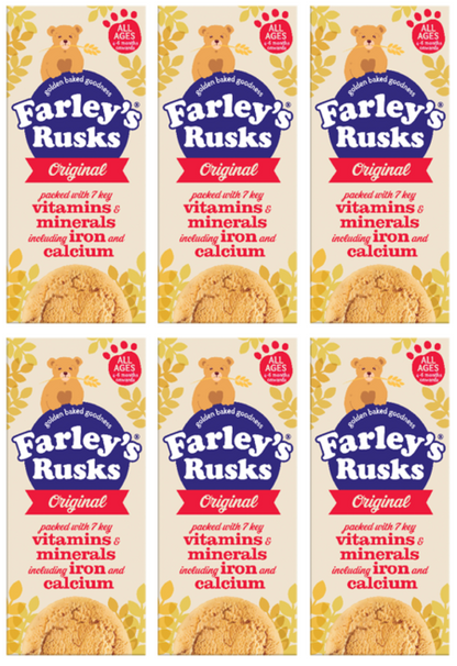 6 x Farleys Rusks Original 9 Pack