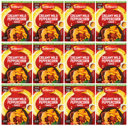 12 x Schwartz Creamy Mild Peppercorn Sauce Mix 25G