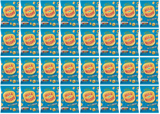 32 x Hula Hoops Salt & Vinegar 34Gm