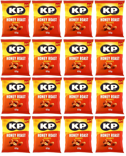 16 x Kp Honey Roasted Peanuts - 65GM