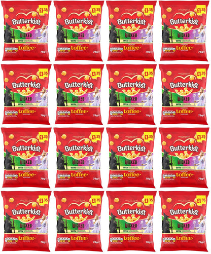 16 x Butterkist Crunchy Toffee Popcorn - 78GM