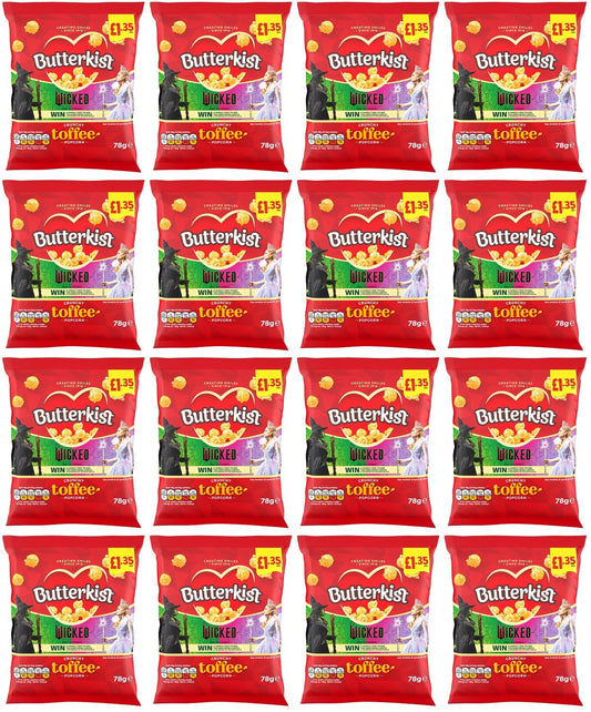 16 x Butterkist Crunchy Toffee Popcorn - 78GM