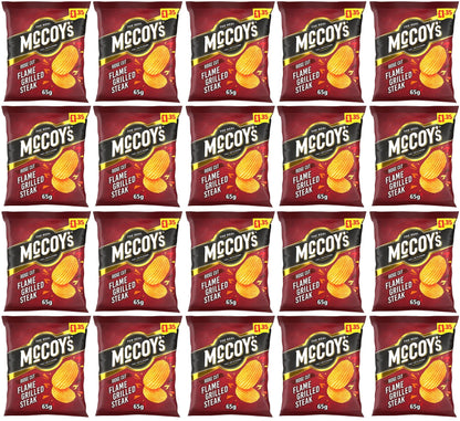 20 x Mccoys Flame Grilled Steak - 65GM