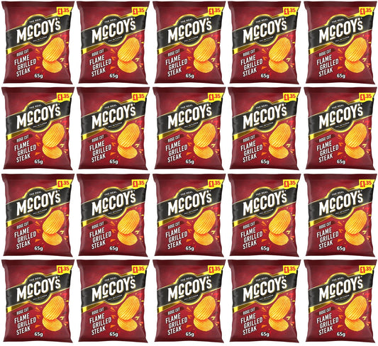 20 x Mccoys Flame Grilled Steak - 65GM
