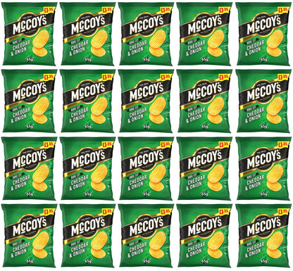20 x Mccoys Cheddar & Onion - 65GM