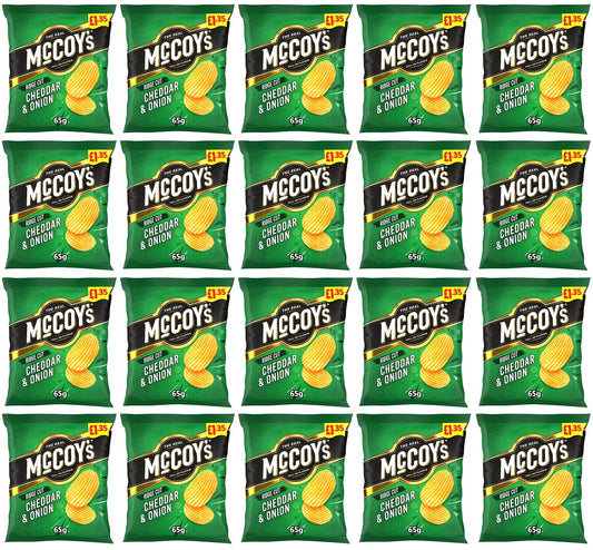 20 x Mccoys Cheddar & Onion - 65GM