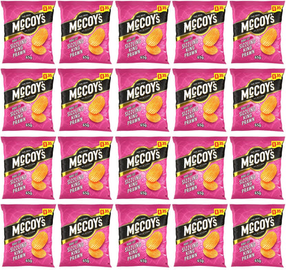 20 x Mccoys Sizzling King Prawn - 65GM