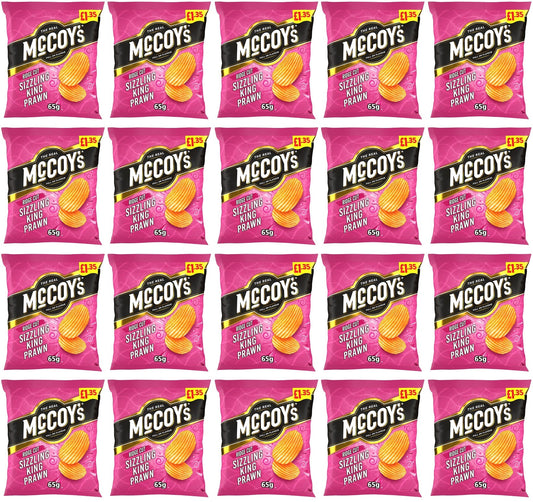 20 x Mccoys Sizzling King Prawn - 65GM