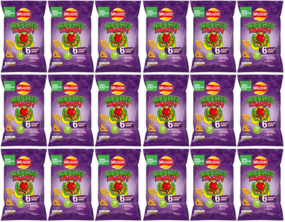 18 x Walkers Monster Munch Pickled Onion 6Pk 6X22Gm