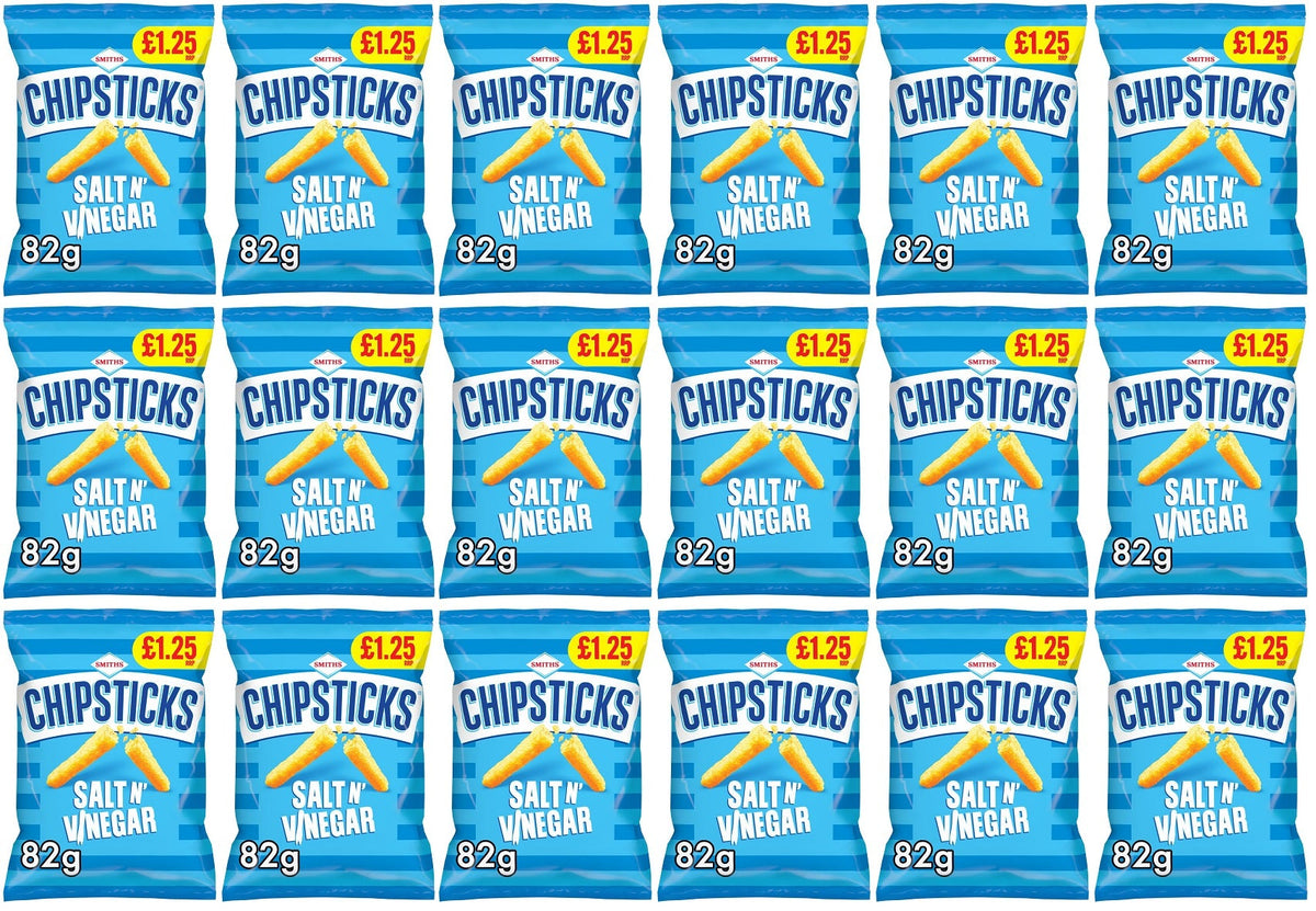 18 x Smiths Chipsticks Salt & Vinegar - 82GM