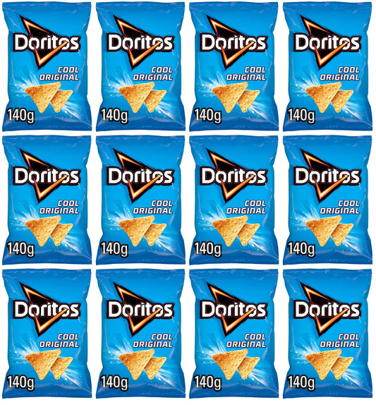 12 x Doritos Cool Original Tortilla Chips Sharing Bag Crisps 140G