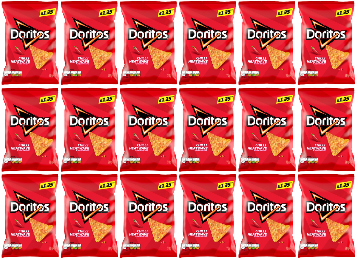 18 x Doritos Chilli Heatwave - 70GM