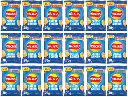 18 x Walkers Cheese & Onion - 70GM