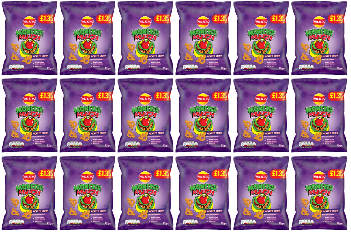 18 x Monster Munch Pickled Onion - 72GM