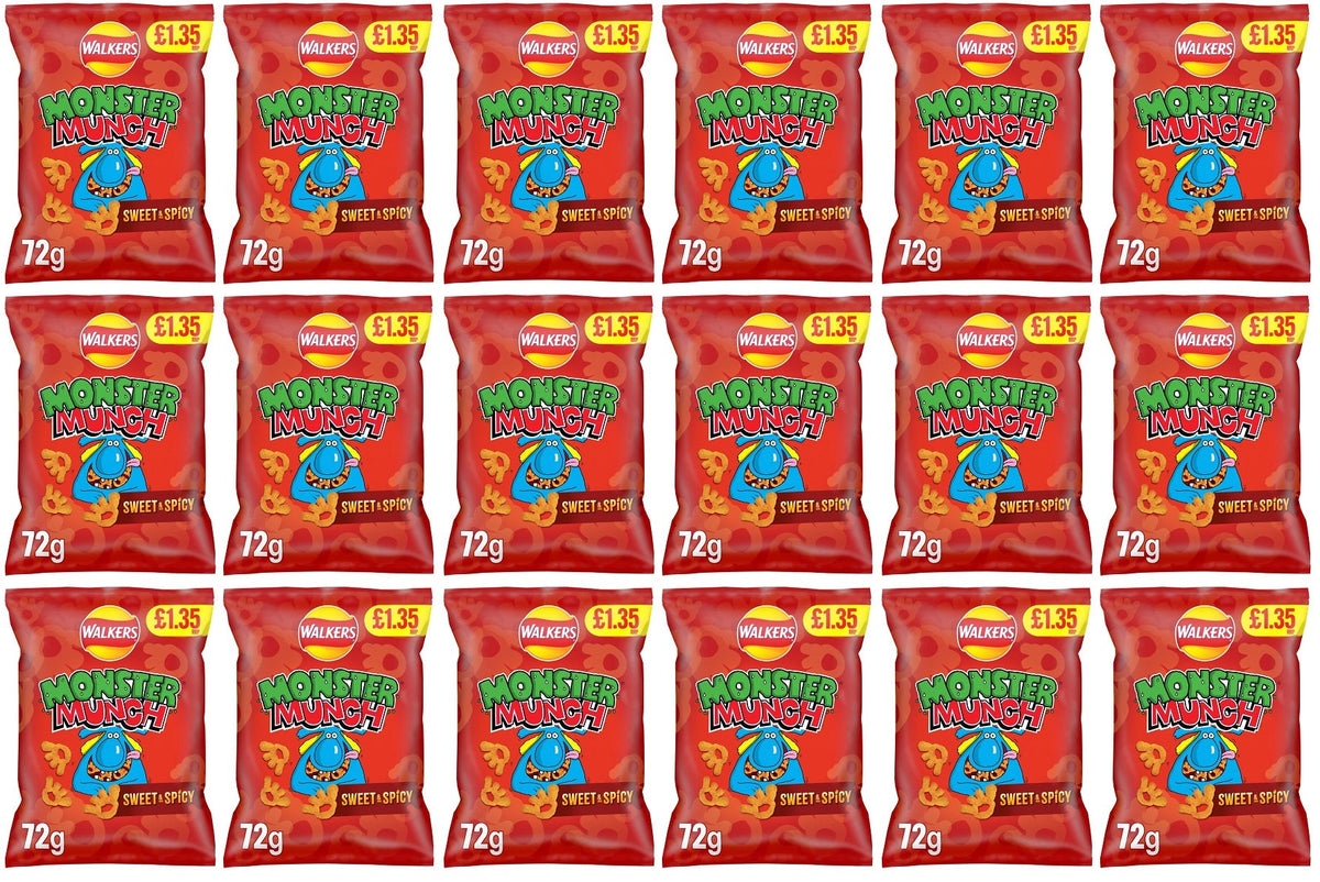 18 x Monster Munch Sweet & Spicy - 72GM