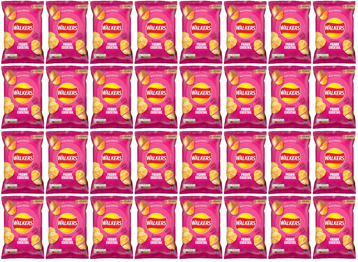 32 x Walkers Prawn Cocktail 32.5Gm