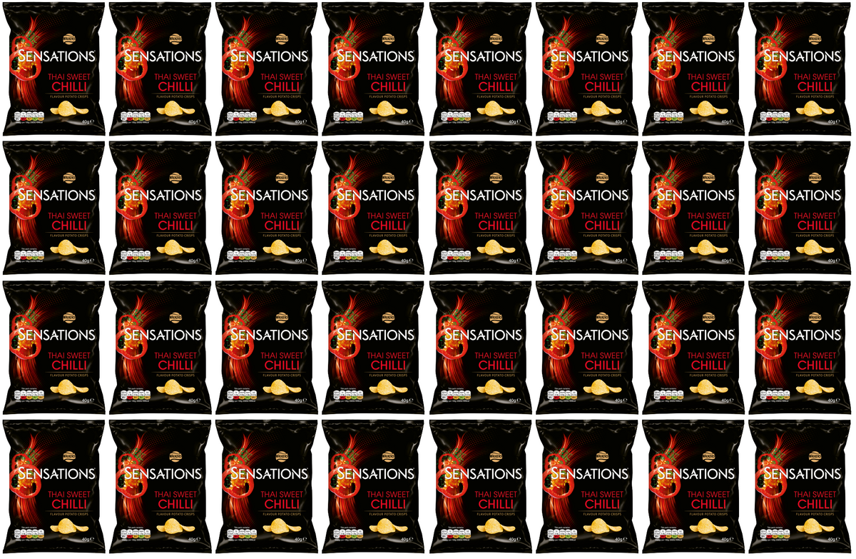 32 x Walkers Sensations Thai Sweet Chilli 40Gm
