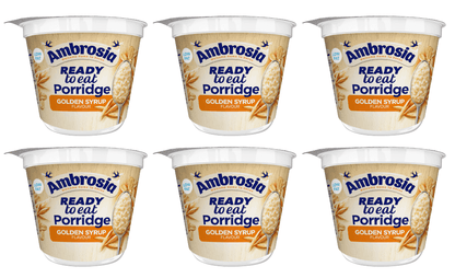 6 x Ambrosia Ready To Eat Golden Syrup Porridge 210G
