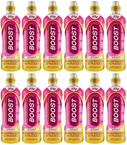 12 x Boost Sport Raspberry & Mango - 500ML